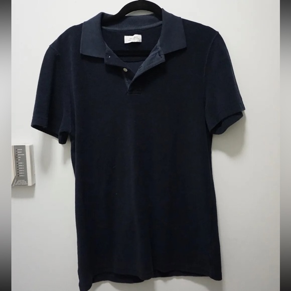 Saturdays New York City NYC Terry Cloth Navy Blue Polo Mens Medium - Picture 7 of 8